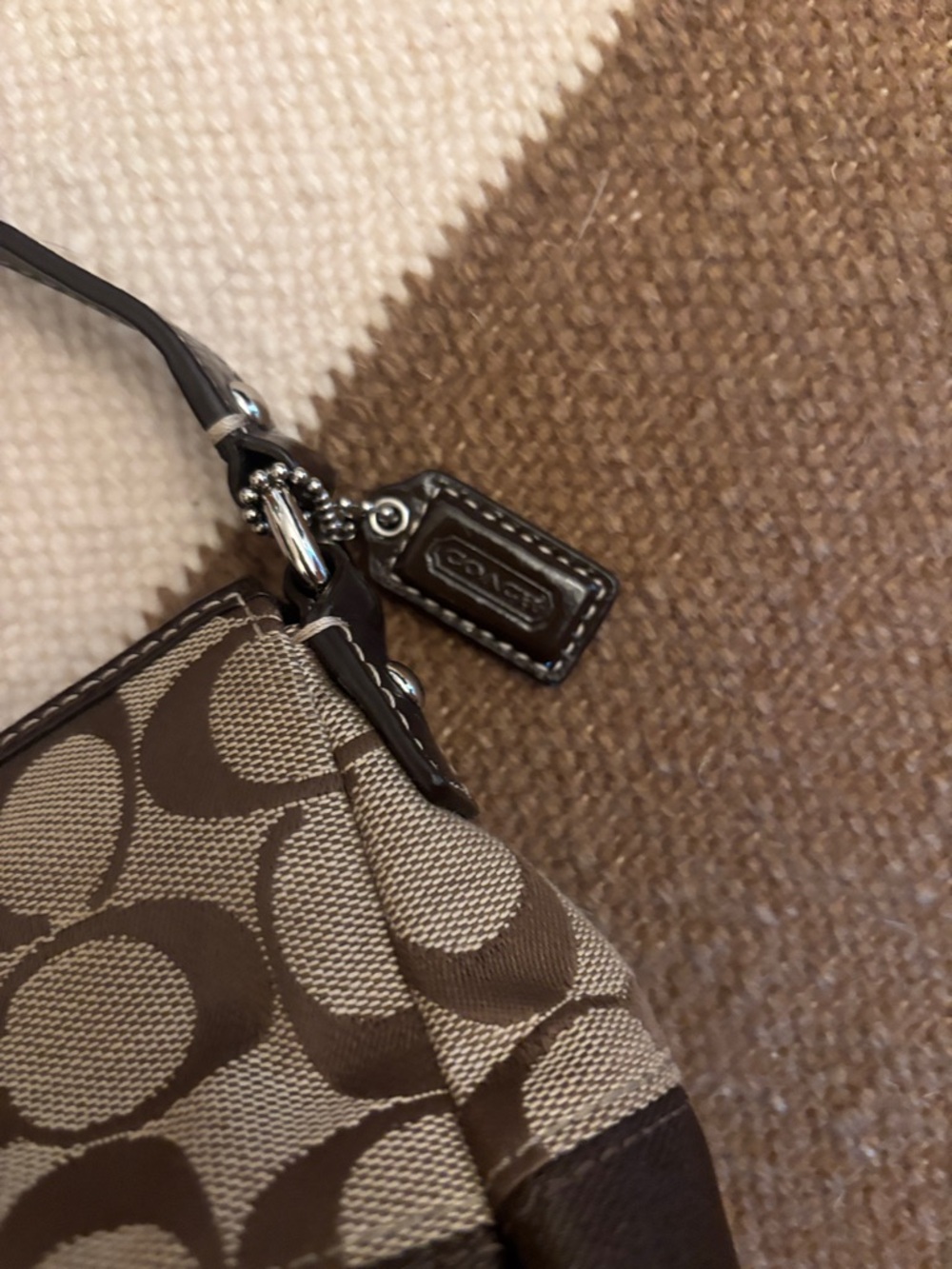 Coach Tan and Brown Mini Bag EUC - Picture 3 of 13